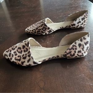 Wild Diva Animal Cheetah Leopard Print Ballet Pointed Toe Flats, Size 8